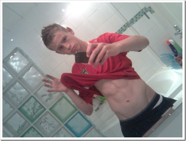 blonde teen boy bathroom photo