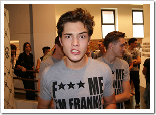Francisco Lachowski backstage Frankie Morello SS12