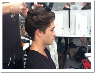 Francisco Lachowski.  Backstage Ermenegildo Zegna SS12