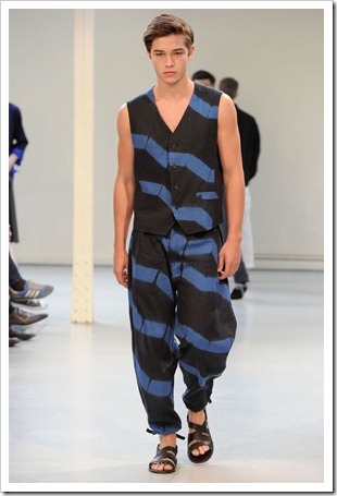 Francisco opening the Issey Miyake SS12 show