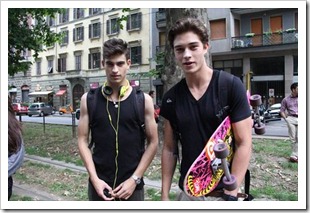 Gabriel Burger and Francisco Lachowski in Milan
