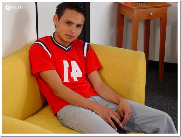 Shy boy and his rubber friend