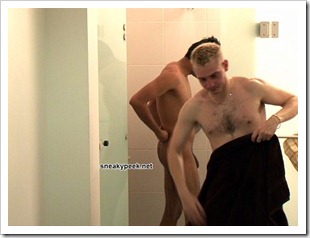 three guys naked in a gym locker room (6)