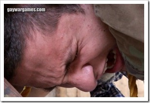 gay war games - Brent gets stripped tied spanked caned humiliated degraded (54)