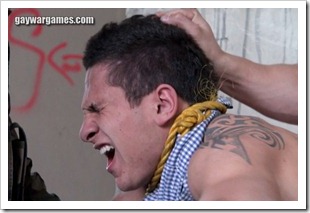 gay war games - Brent gets stripped tied spanked caned humiliated degraded (59)