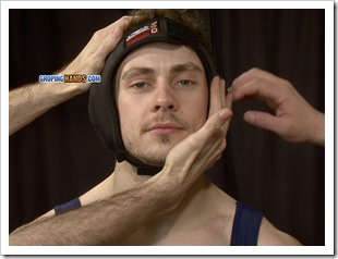 groping hands - Muscular tattooed wrestler (2)